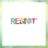 Verzet tegen Shirt Verzet Strijd Eerste Protest Li Raamsticker (Vel 3)