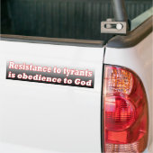 Verzet tegen tiranten is godslastering bumpersticker (Op Truck)