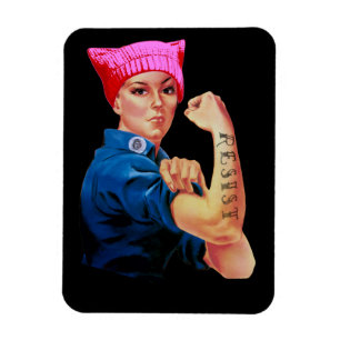 Verzet Trump met Rosie de Riveter Magneet