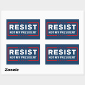 Verzet Trump niet mijn President Rechthoekige Sticker (Vel)