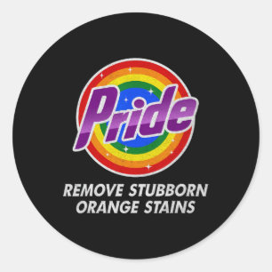 Verzet Trump Verwijder Hardnekkige Oranje Vlekken Ronde Sticker