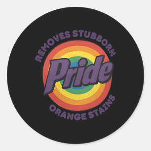 Verzet Trump Verwijder Hardnekkige Oranje Vlekken  Ronde Sticker