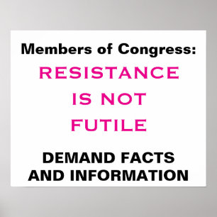 Verzet van het Congres is geen valsheidsprotest Poster