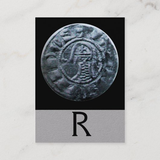 VERZET VAN HET KNIGHTS-TEMPLAR-MONOGRAM grijs papi Visitekaartje (Achterkant)