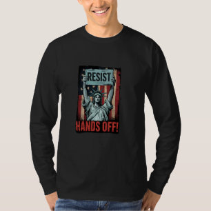 Verzet Verzetsstandbeeld Liberty Hands Off Prot T-shirt