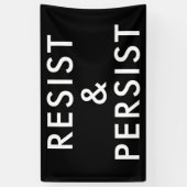 Verzet & Volhard Politiek Protest Maart Spandoek (Verticaal)