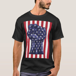 Verzet vuist tegen Amerikaanse vlag Activisme omho T-shirt
