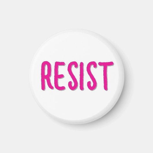 Verzet Weerstand Roze Magneet (Voorkant)