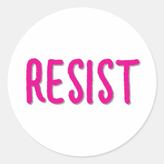 Verzet Weerstand Roze Ronde Sticker