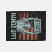 Verzet Weerstand Standbeeld Liberty Hands Off Prot Fleece Deken (Voorkant (Horizontaal))
