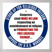 Verzet zich tegen het HHS-mandaat Poster (Voorkant)