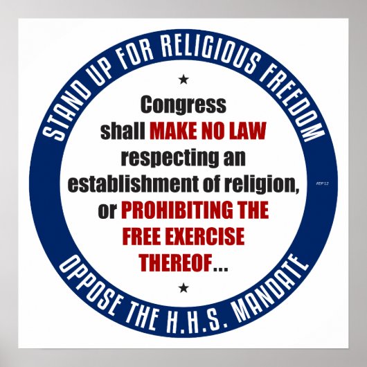 Verzet zich tegen het HHS-mandaat Poster (Voorkant)