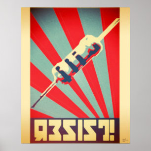Verzet zich tegen propaganda-poster poster