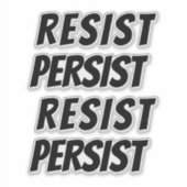 Verzet zich tegen zwarte moderne sticker (Voorkant)