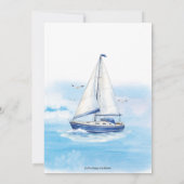 Verzilver de Dag Verjaardagsfeest Nautilus Boot Ja Kaart (Achterkant)