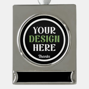  VERZILVERD BANNER ORNAMENT