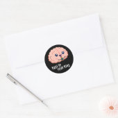 verzin je geest grappig brein donker bg ronde sticker (Envelop)