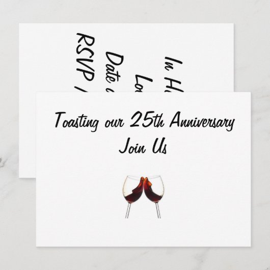 VERZOCHT ONS "25e JUBILEUM" TE VERZAMELEN Kaart (Voorkant / Achterkant)