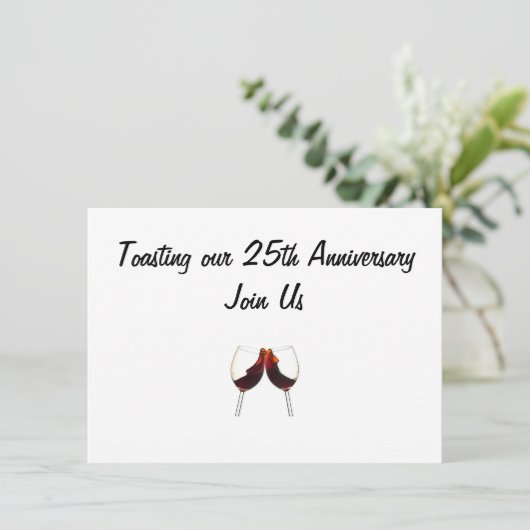 VERZOCHT ONS "25e JUBILEUM" TE VERZAMELEN Kaart (Staand voorkant)