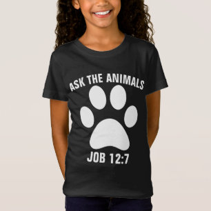 VERZOEK DE DIEREN Christelijke KINDER T-Hemden T-shirt