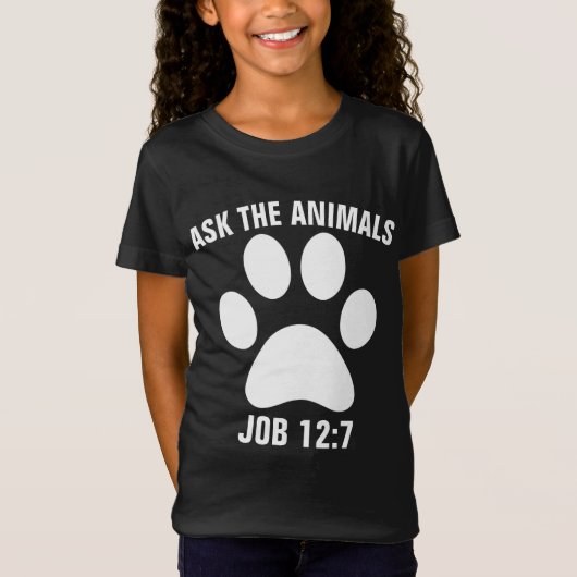 VERZOEK DE DIEREN Christelijke KINDER T-Hemden T-shirt (Voorkant)