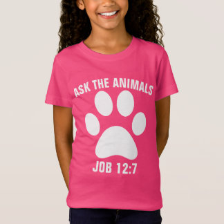 VERZOEK DE DIEREN Christelijke KINDER T-Hemden T-shirt