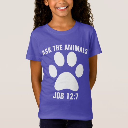 VERZOEK DE DIEREN Christelijke KINDER T-Hemden T-shirt (Voorkant)