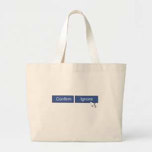 Verzoek Facebook-vriend Grote Tote Bag