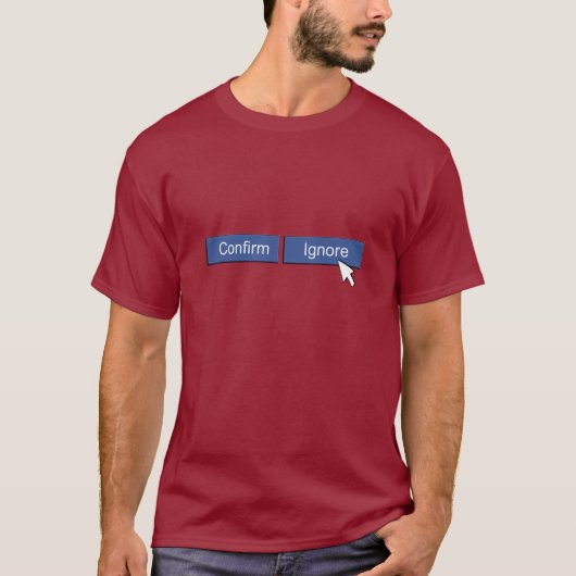 Verzoek Facebook-vriend T-shirt (Voorkant)