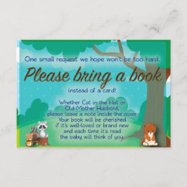 Verzoek om Baby shower Boek Boek Boek Boek Boeken  Informatiekaartje