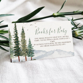 Verzoek om Baby shower Boek Boek Woodland Informatiekaartje