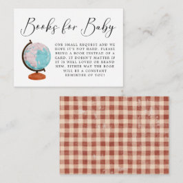 Verzoek om Baby shower  boek reizen Informatiekaartje