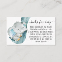 Verzoek om Baby shower Cute Elephant Boy Book