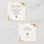 Verzoek om Baby shower Informatiekaartje (Voorkant / Achterkant)