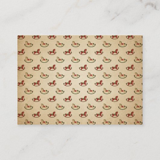 Verzoek om Baby shower met kerstcadeau voor retro  Informatiekaartje (Achterkant)