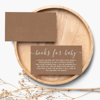 Verzoek om Baby shower Rustic Kraft Informatiekaartje