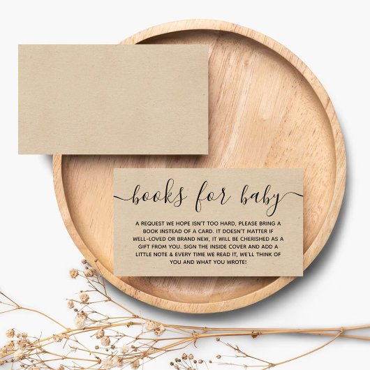 Verzoek om Baby shower Rustic Kraft Informatiekaartje