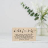 Verzoek om Baby shower Rustic Kraft Informatiekaartje (Staand voorkant)