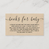 Verzoek om Baby shower Rustic Kraft Informatiekaartje (Voorkant)