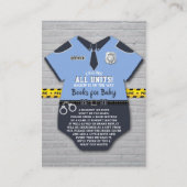 Verzoek om Baby shower van het boek van de politie Informatiekaartje (Voorkant)