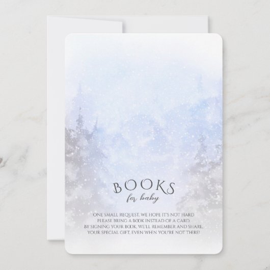 Verzoek om Baby shower van het winterkatoenbloem e Kaart (Achterkant)