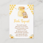 Verzoek om Baby shower van honing-Beer Informatiekaartje (Voorkant)