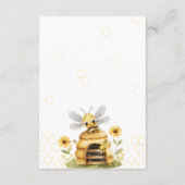 Verzoek om Baby shower van honingbijen Informatiekaartje (Achterkant)