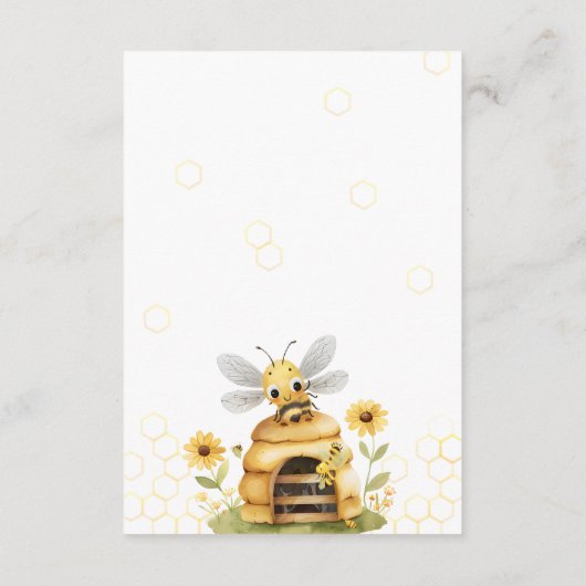 Verzoek om Baby shower van honingbijen Informatiekaartje (Achterkant)