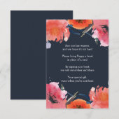 Verzoek om Baby shower  van Navy Waterverf Informatiekaartje (Voorkant / Achterkant)