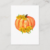 Verzoek om Baby shower van pompoenen Informatiekaartje (Achterkant)