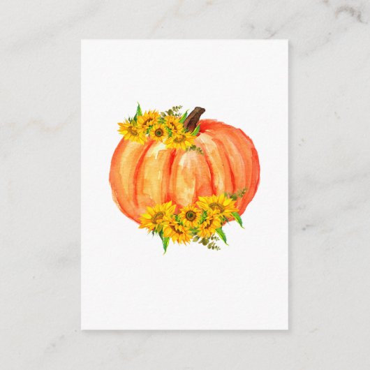 Verzoek om Baby shower van pompoenen Informatiekaartje (Achterkant)