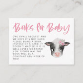 Verzoek om Baby shower van  van Girl Koe Informatiekaartje (Voorkant)