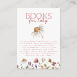 Verzoek om Baby shower van wilde bloemen Informatiekaartje