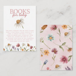 Verzoek om Baby shower van wilde bloemen Informatiekaartje